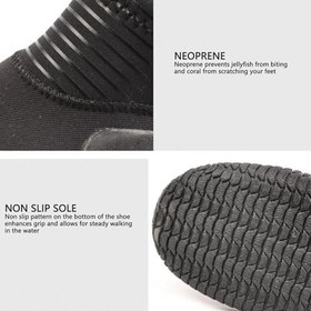 Resim Dalış çizmesi, modaya uygun, kalın, neopren, naylon, kaymaz, su çizmesi, su çizmesi, dalış, yüzme (Boyut 7) 