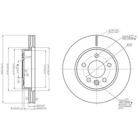 Resim MGA 50426 FREN DİSKİ ÖN AMAROK 10- HAVALI 303mm 