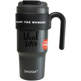 Resim Shotay St-8917 Çift Kullanım Pipetli/rahat İçim Siyah 1000ml Çelik Matara Diğer 