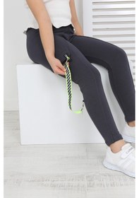 Resim Toontoy Kids Toontoy Kız Çocuk Tek Yanı Cepli Tayt Füme 