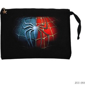 Resim Spiderman Black Red Siyah Clutch Astarlı Cüzdan / El Çantası - Siyah 
