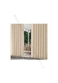 Resim Bej Çizgili Özel Dikim Lüks Branda Balkon Perdesi Bej 