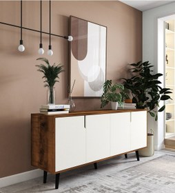 Resim Latina Modern Konsol 180 CM Ceviz - Beyaz 