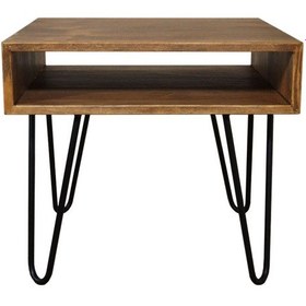 Resim Albit Masif Ahşap Yan Sehpa 