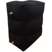 Resim Globalpurchase Üçlü Floklu Ayaklık Şişme Yastık Ayarlanabilir - Siyah 