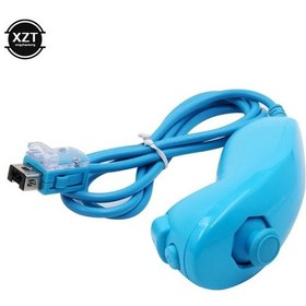 Resim Mavi-nintend Wii Oyun Denetleyicisi Joystick Sol El Kavisli Oyun Kolu Denetleyicisi Nunchuk Nintendo Wii Gamepad Nunchuck Oyunu 