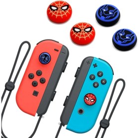 Resim Feza Nintendo Switch 2 Adet Spiderman Kabartma Desenli Analog Başlığı 