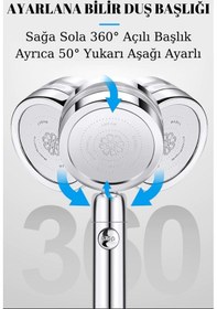 Resim Duş Başlığı Turbo Basınçlı Masaj Etkili Temizlenen Bilir Su Tasa Diğer 