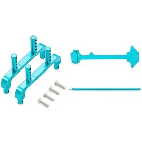 Resim Wltoys 1/18 A959 A949 A969 A979 K929 İçin Mavi Alüminyum Şasi Takımı - Kabin Direği, Şaft Ve Platform 