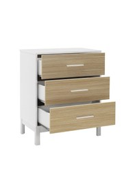 Resim London 3 Çekmeceli Şifonyer-meşe-beyaz 73x88x45 Cm Gxyxd 