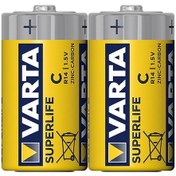 Resim Varta 2014 Superlife Çinko Karbon Orta Boy C Pil 2 x 12'li 