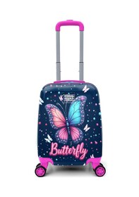 Resim Coral High Kids Kelebek Desenli Çocuk Valizi 16695 Lacivert 