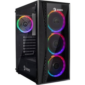 Resim zoko Melody-x 4x12 Cm ARGB Fanlı Temperli Cam Gaming Bilgisayar Kasası 