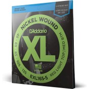 Resim D'Addario EXL165-5 Nickel Wound Long Scale Telli Bas Gitar Teli (.045-135) 