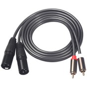 Resim 366119-15 2 RCA Erkek 2 XLR 3 Pin Ses Kablosu 