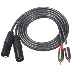 Resim 366119-15 2 RCA Erkek 2 XLR 3 Pin Ses Kablosu 
