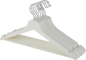 Resim IKEA "Bumerang" ahşap elbise askısı, 8’li paket, masif ahşap, beyaz 