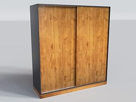 Resim Ntconcept Masif Ağaç Açık Ceviz Renk Sürgü Kapak Gardrop(100cm) 