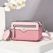 Resim Kadınlar için Moda PVC Küçük Kare Omuz Çantası - Metal Kapaklı Siyah, Fermuarlı Kapatma ve Ayarlanabilir Zincir Askısı, Günlük Gereksinimler İçin Çok Bölmeli, Günlük veya Profesyonel Kullanım İçin Çok Yönlü Sırt Çantası 