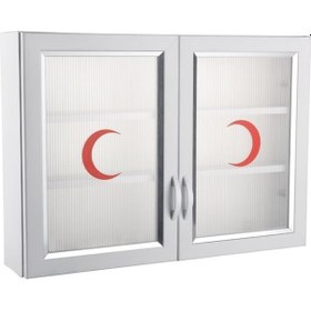 Resim Çelik Ayna Clk846 2 Kapaklı Ecza Pvc Dolabı Beyaz 