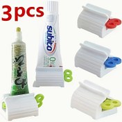 Resim Diş Macunu Sıkacağı Seti (3 Parça) - Diş Macunu, Yüz Temizleyici ve Kozmetikler için Dağıtıcı - Dayanıklı Banyo Aracı 