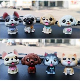 Resim Araba Süs Reçine Sevimli Sallayarak Kafa Köpek Otomobil İç 1 Adet 