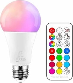 Resim Rgb Led Lamba Kumandalı Ambiyans Aydınlatma 2000 Lümen Tasarruflu Renk Değiştiren Led Işık 