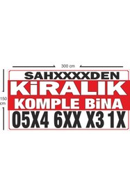 Resim SUFİ DİJİTAL Sahibinden Kiralık Branda Afiş Pankart 150x300 cm 