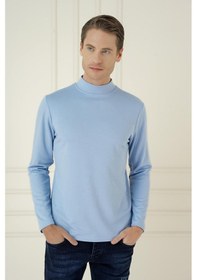 Resim Ts 894 Slim Fit Açık Mavi Spor T-shirt Mavi 