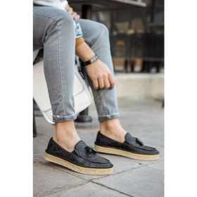 Resim ZRC119 Tassels Erkek Loafer Ayakkabı Siyah 