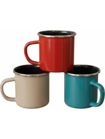 Resim UltraMint Renkli Emaye Kamp Kupası 3'lü Set, Kaliteli ve Şık Tasarım 