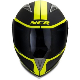 Resim Ncr Çene Açılır Sarı Siyah Vizörlü Motosiklet Kaskı Mat Sarı 