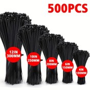 Resim CNZOYE 500-Lik Öz Kilitleme Kablo Bağlantıları - Çeşitli Boyutlarda (300mm/250mm/200mm/150mm/100mm) Dayanıklı Naylon Zip Bağlantıları - Ev, Ofis, Bahçe ve Atölye Kablo Yönetimi için İç ve Dış Mekan Kullanımı, Çizik ve Bükülme Direnci 