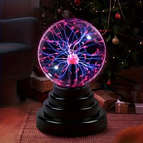 Resim 1 adet Plazma Topu Işık, 12.7 cm, USB Fiş, Dokunmatik ve Sesle Aktive Edilen Şimşek Küresi, Sihirli, Etkileşimli, Ruhsal Ayar, Eğlenceli ve Bilim Lambası, Partiler için Aksesuar, El Sanatları Dekoru, Doğum Günü, Şükran Günü ve Noel Hediyeleri 