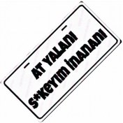 Resim At Yalanı Yazılı Sök-tak-pratik Vantuzlu Yeni Nesil Dekor Plaka 