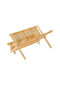 Resim Bambu Katlanır Bulaşıklık, Natürel, Çift Katlı 16 Gözlü, 21,5x47 Cm Diğer 