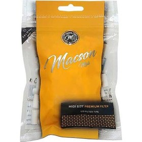 Resim Macson Premium Midi Tutun Filtresi Sigara Sünger Ağızlık Zıvana 6.9 mm * 15 mm 5 Paket 