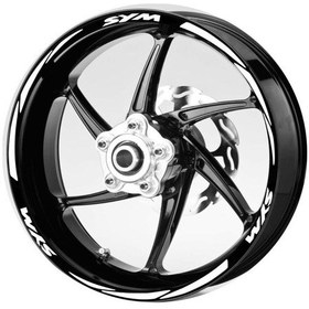 Resim Beyaz-Sym-Yazılı-3-Parçalı-Reflektif -Beyaz-Jant-Şeridi 