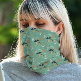 Resim Korsan Tasarımlı Motorculara Özel Bandana Maske Boyunluk 