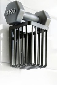 Resim ATA HOME 2'Li Set Yapışkanlı Diş Fırçalık, Saç Fırçası Tarak Düzenleyici, Banyo Düzenleyici Banyo Rafı Siyah 
