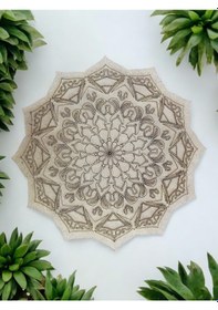 Resim Mandala , 20 Cm 2'li Ahşap Hobi Boyama Setleri Model 5 
