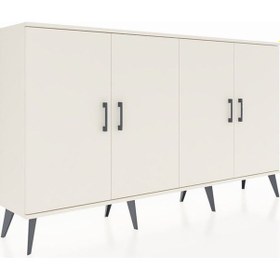 Resim Arges Konsol 4 Raflı 4 Kapaklı 176x30x99 Aytaşı-aytaşı/çam Aytası/atlas Çam - Aytası 