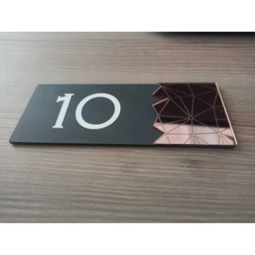 Resim Dekokonsept Dekoratif Aynalı Kapı Numarası Pleksi Numara 