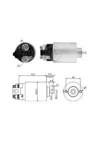 Resim Zm 12v Marş Otomatiği gövde 50 Mm 2 Delik-soketli-sol Hyundaı N11.18850 