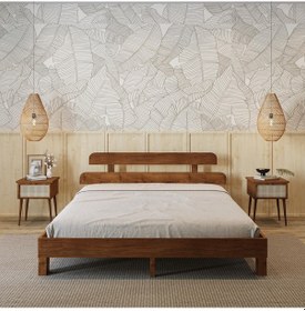 Resim Lotus New Frezya Model Ceviz Renk Ahşap Karyola-7 140 x 200 