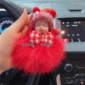 Resim Silver1 Gıoıo Yeni Ipek Eşarp Anahtarlık Kişiselleştirilmiş Inci Papyon Çanta Çekicilik Dokuma Anahtarlık (Yurt Dışından) 