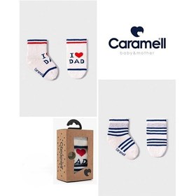 Resim Caramell Pamuklu Erkek Bebek 3'lü Çorap 0-3 Ay Crml.coe2122 Çok Renkli 