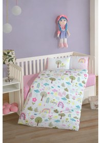 Resim Clasy Bebek Nevresim Takımı Sun Flower Pembe Pembe 