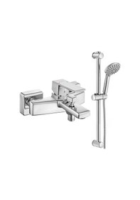 Resim Eca Royal Banyo Bataryası + Eca Logica Sürgülü Duş Seti Üst Takımı Krom 