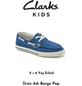 Resim Clarkson Potter Clarks 2 6 Yaş Ortopedik Erkek Çocuk Ayakkabı Blue Canvas Ürün Adı: Barge Pop 